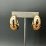 Large Teardrop huggie earring - silver, gold - Renee Piatt Collection