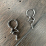 Melted metal huggie earrings - silver, gold - Renee Piatt Collection