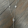 Pavé cz diamond shaped Y necklace - sterling silver - Renee Piatt Collection