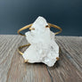 Quartz cluster cuff bracelet - silver, gold - Renee Piatt Collection
