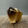 Smoky quartz cluster cuff ring - gold tone - Renee Piatt Collection