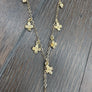 Tiny bloom Y necklace - gold - Renee Piatt Collection