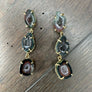 Triple Geode Earring - Gold Tone - Renee Piatt Collection