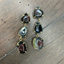 Triple Geode Earring - Gold Tone - Renee Piatt Collection