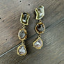 Triple Geode Earring - Gold Tone - Renee Piatt Collection