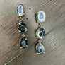 Triple Geode Earring - Gold Tone - Renee Piatt Collection