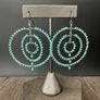 Triple Hoop Seed Bead Earring - silver, gold - Renee Piatt Collection
