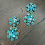 Turquoise Burst Earrings - gold - Renee Piatt Collection