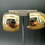 XL squared edge huggie hoop earring - silver, gold - Renee Piatt Collection