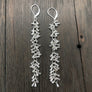 Long dangle metal teardrop fringe earrings