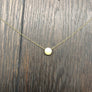 Brushed metal disc necklace