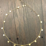 Small dangling coin necklace - 6mm