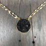 Druzy "New Moon" necklace - gold