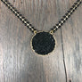 Druzy "New Moon" necklace - gold