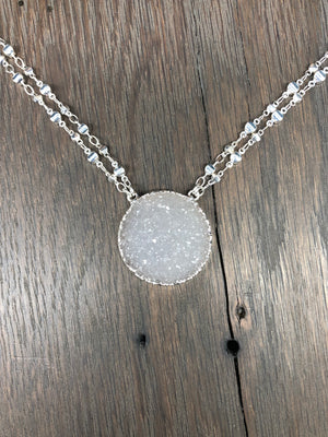 Druzy Full Moon necklace