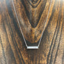 Baguette cz bar layering necklace