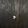 Pavé cz skull layering necklace