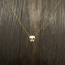 Pavé cz skull layering necklace