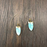 Faceted stone spear earrings