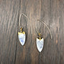 Faceted stone spear earrings