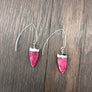 Faceted stone spear earrings
