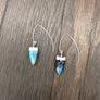 Faceted stone spear earrings