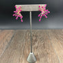 Half starburst button earrings