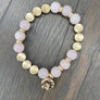 Gemstone single bracelet - gold