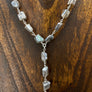 Mystic labradorite lariat - silver