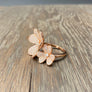 Clover cluster ring - silver, rose gold