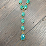 Emerald Y necklace - gold