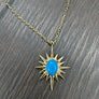 Turquoise howlite star necklace - gold vermeil