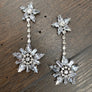 Double Star earring - gold and silver