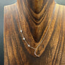 Crescent moon and star accented "Moon Phases" necklace - sterling, gold