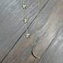 Crescent moon and star accented "Moon Phases" necklace - sterling, gold