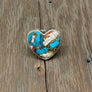 Gemstone heart rings - sterling silver