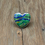 Gemstone heart rings - sterling silver