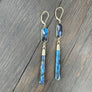 Double labradorite earrings - gold vermeil