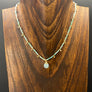 Gemstone beaded necklace - gold