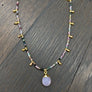 Gemstone beaded necklace - gold