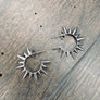 Spiked huggie hoop earrings - silver, gold