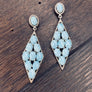 Larimar kite drop earrings - sterling silver