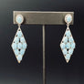 Larimar kite drop earrings - sterling silver