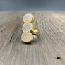 Three stone coated druzy ring - sizes 8 and 6