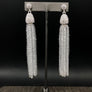 Sterling silver and Swarovski crystal tassel earrings