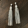 Sterling silver and Swarovski crystal tassel earrings