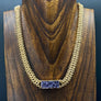 Druzy chain maille necklace - gold, silver