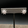 Pavé cz sun stud earrings