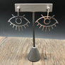 Line Drawing eye earrings - silver or gold