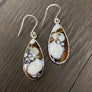 Wild Horse jasper "cowhide" stone earrings - sterling silver